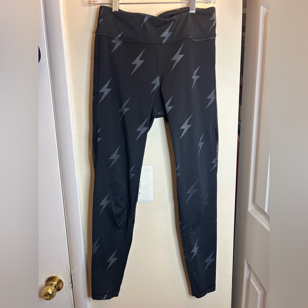 Alala Black Leggings with Silver Accents